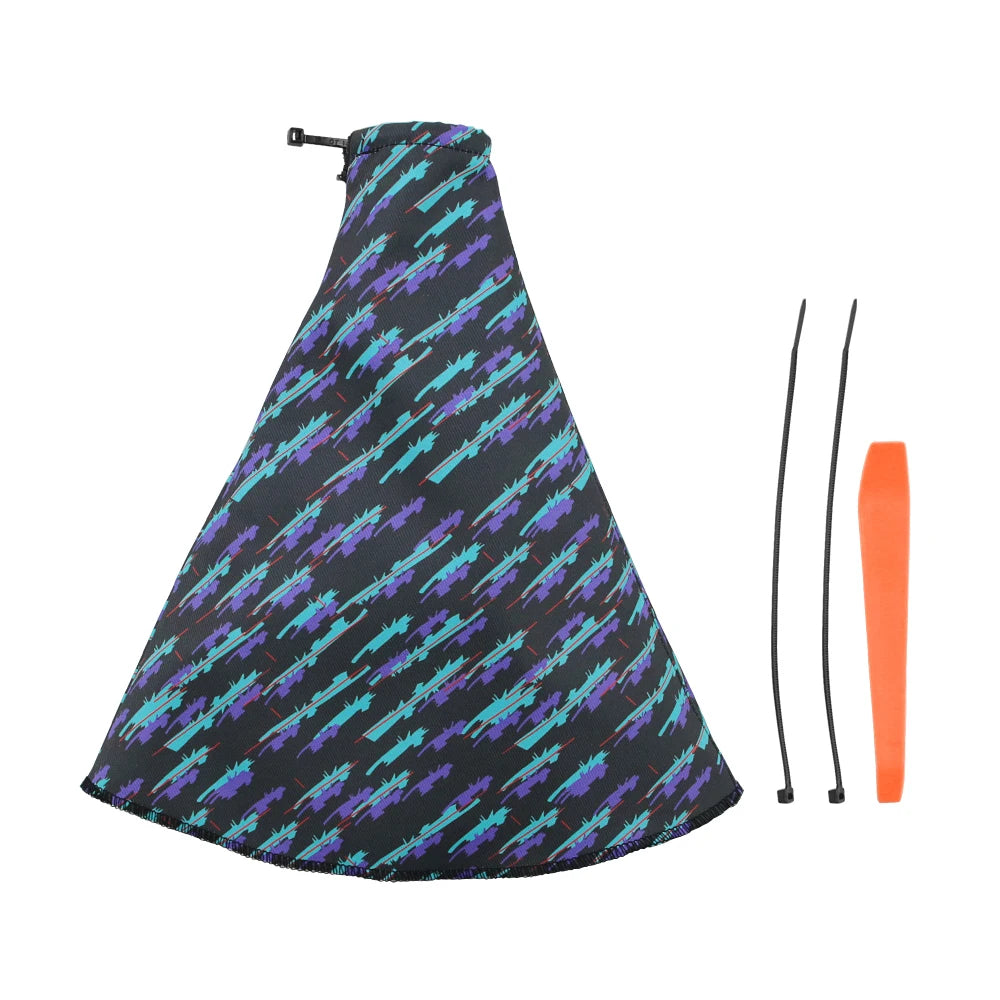 JDM Camouflage Blue Car Shift Knob Boot - Retro Gear Shift Interior Decor Accessory for Custom Car Styling
