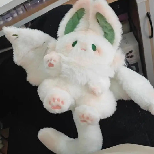 Kawaii Bat Plush Toy – Manta Magical Spirit Rabbit Stuffed Animal Pillow, Soft Plush Doll for Kids, Girls & Women Gift