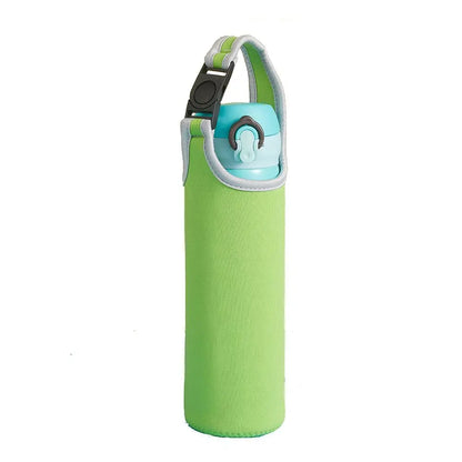 450-600ML Neoprene Water Bottle Cover Bag - Insulated Pouch Holder with Shoulder Strap for Sports & Camping