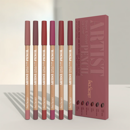Face Secret Artist Shape Sculpt Lip Liner Set – Weightless, Precise, Super Soft & Blendable Matte Texture
