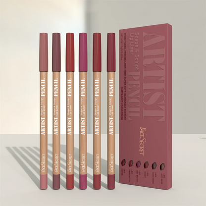 Face Secret Artist Shape Sculpt Matte Lip Liner Pencil Set – Weightless, Precise & Soft Blendable Texture