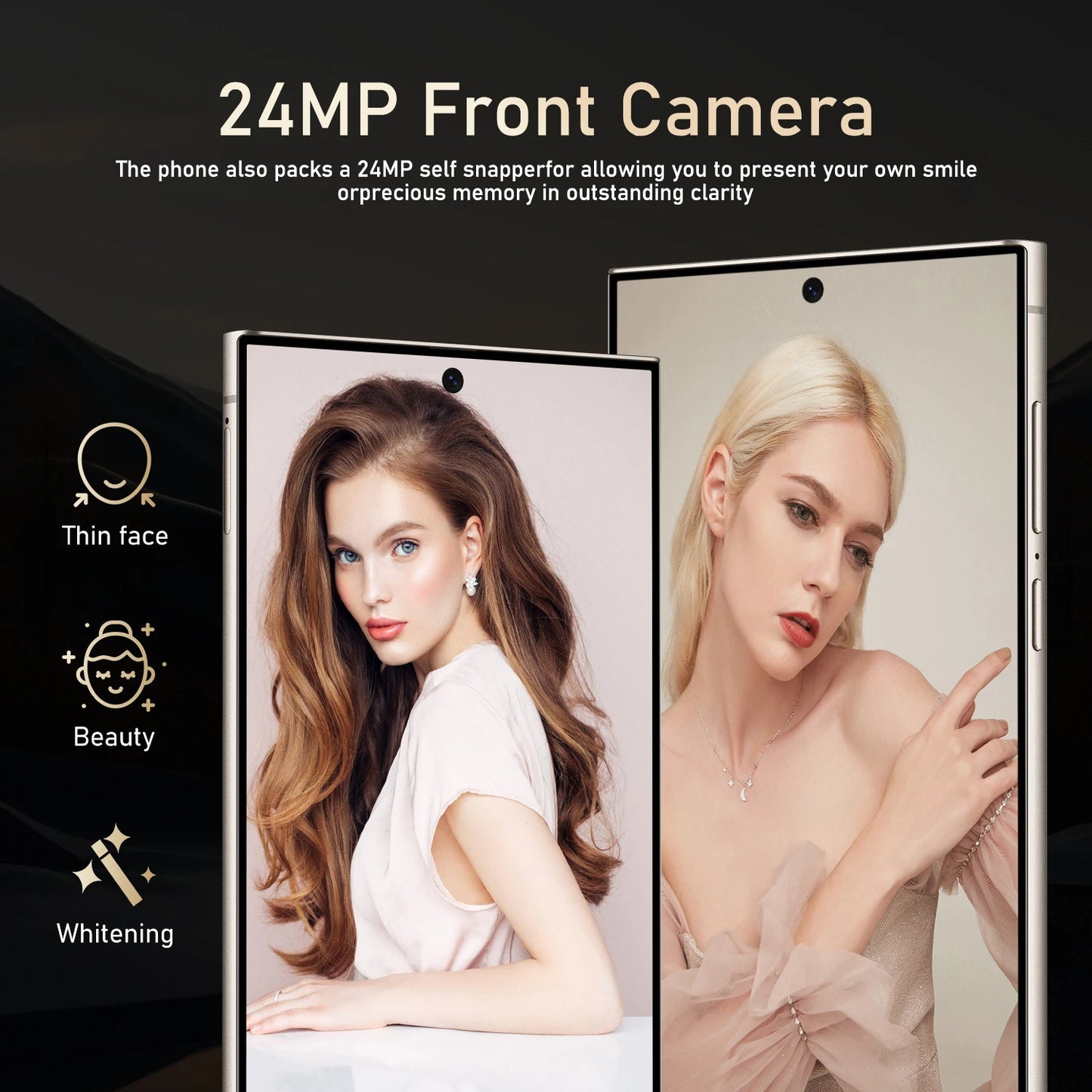 FUFFI-S25 Pro Android Smartphone – 6.8” Display, 12GB RAM, 512GB ROM, Dual SIM, 24+48MP Cameras, 6000mAh Battery