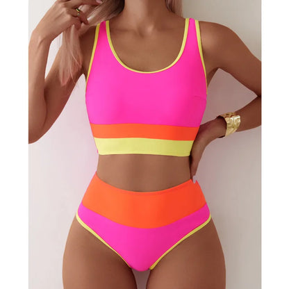 Women’s 2025 High Waist Bikini Set - Sexy Brazilian Style Swimsuit Beachwear for Pool and Summer Days