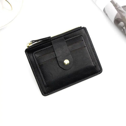 Luxury Slim Leather Wallet for Men — Small Credit & ID Card Holder with Coin Pocket, Designer Purse for Men & Women