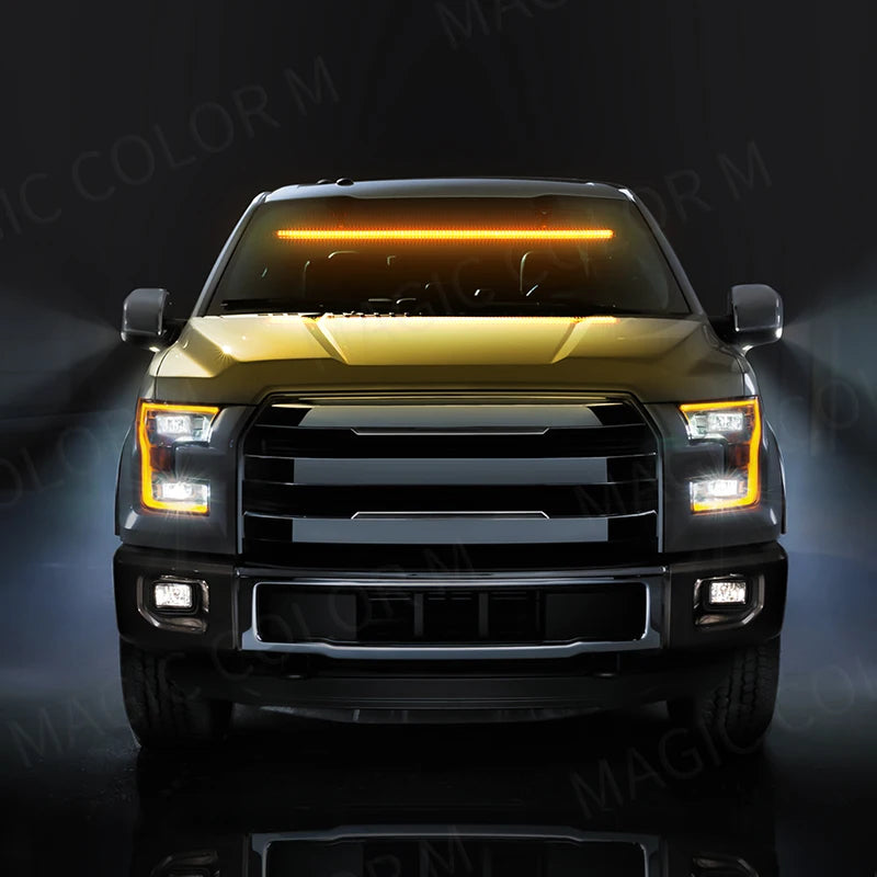 96 LED Emergency Strobe Light Bar - Flash Warning Lamp with 3030 Beads for Windshield, Available in Red, Blue, Amber, White, Green