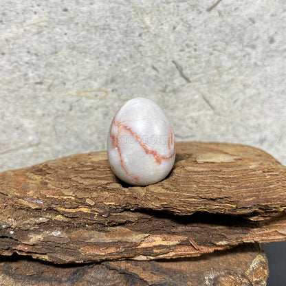 EG1-7 Mini Natural Stone Egg - Polished Meditation Fidget Stone for Stress Relief, Desk Decor, and Gifts
