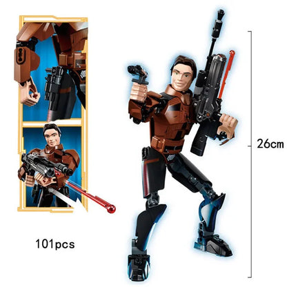 Space Wars Buildable Action Figures — Kylo Ren, Chewbacca, Boba Fett, Jango Fett & General Grievous Toys for Kids (KSZ605/617/326)