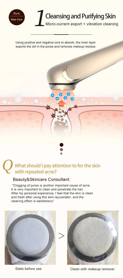 New RF Facial Lifting & Firming Beauty Device - EMS Microcurrent Rejuvenation, Home Face Care Tool, Perfect Gift Idea        4o