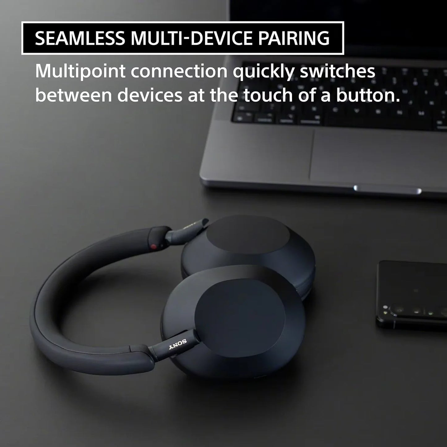 Sony WH-1000XM5 Wireless Noise Cancelling Headphones – Foldable Bluetooth Earphones with Bass Stereo Sound for Gaming & Business