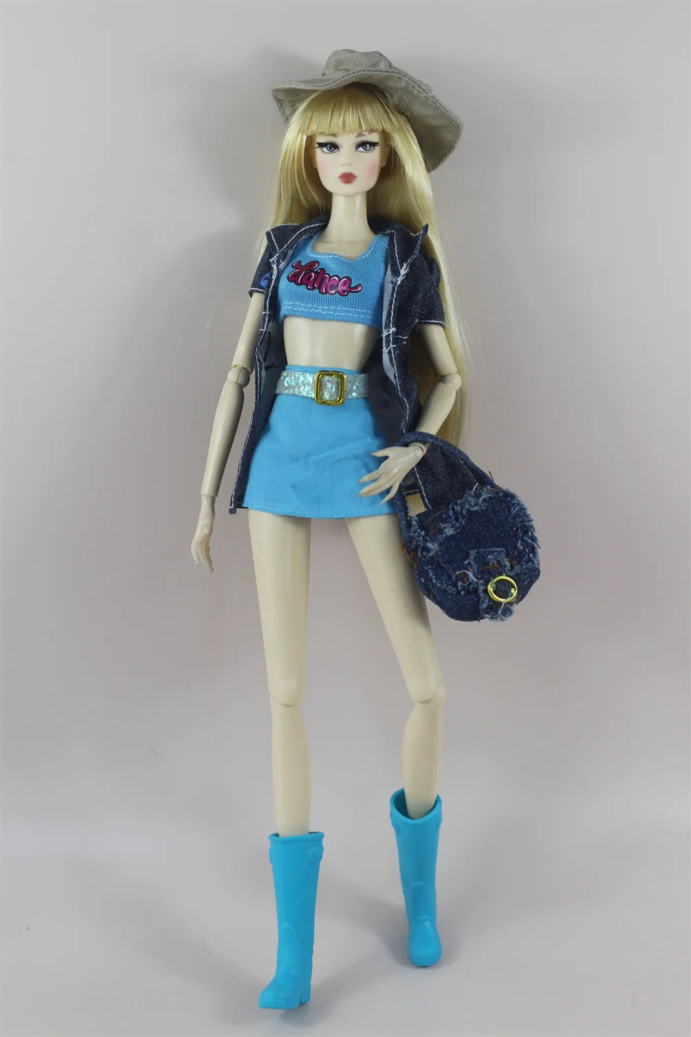 Handmade BABI CLOTHES Leather Overcoat – 11.5 Inch 30cm Doll BJD Outfit Accessories Gift