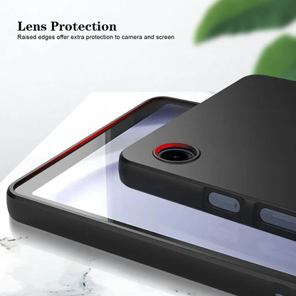Black Silicone Samsung Galaxy Tab Case - Soft TPU Protective Cover for Tab A11, A9+, A8, S10, S11 and S14 Ultra