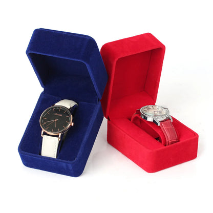 Flannelette Watch Packaging Box – Black Jewelry Storage Organizer for Bracelets, Women & Men Gift Wholesale