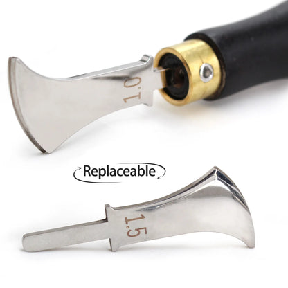 Leather Edge Creaser Tool – Stainless Steel Shallow Slot Groove for Leathercraft Crimping & Hot Pressure Work