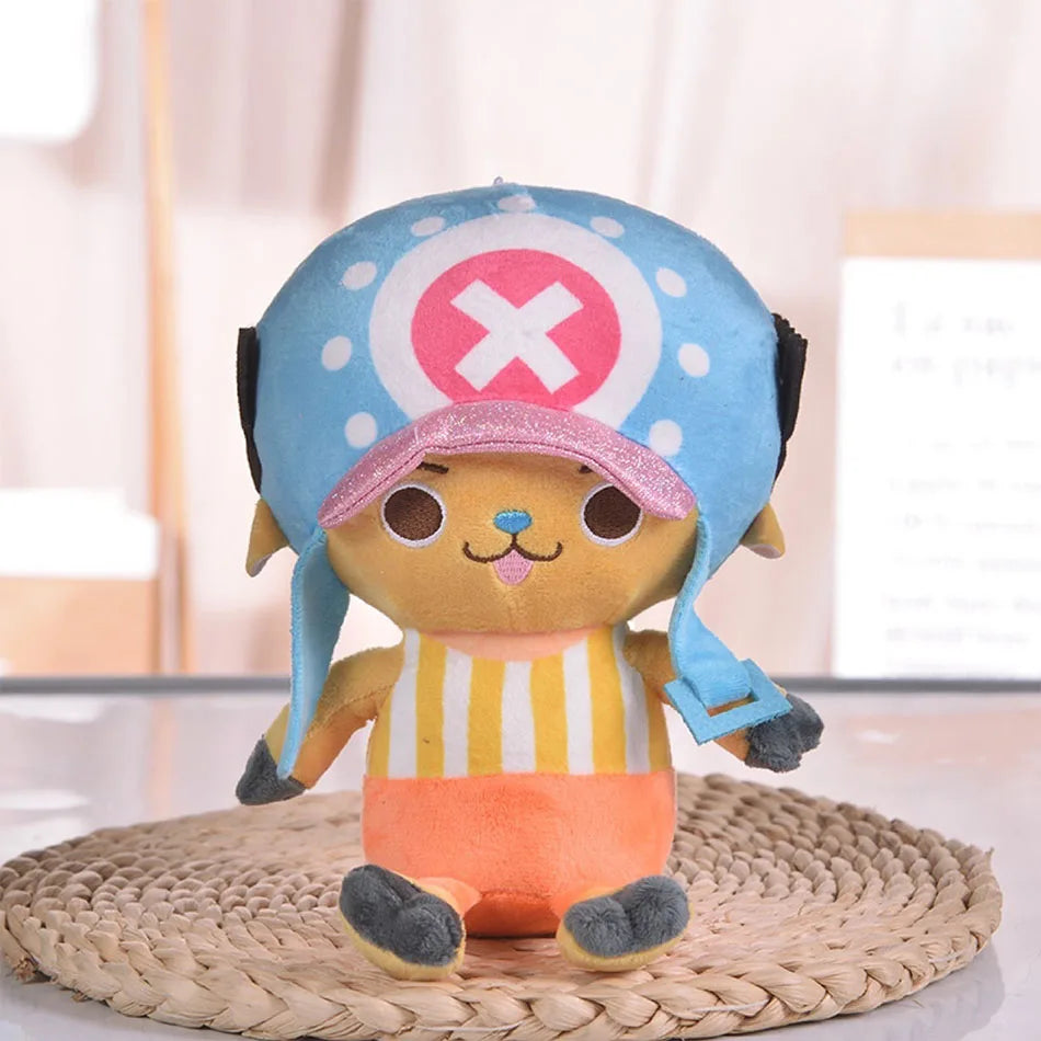 Japanese Anime One Piece Plush Toys — 25cm Luffy, Chopper, Ace & Roronoa Zoro Stuffed Dolls, Cute Cartoon Figure Kids Christmas Gift
