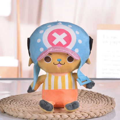 Japanese Anime One Piece Plush Toys — 25cm Luffy, Chopper, Ace & Roronoa Zoro Stuffed Dolls, Cute Cartoon Figure Kids Christmas Gift