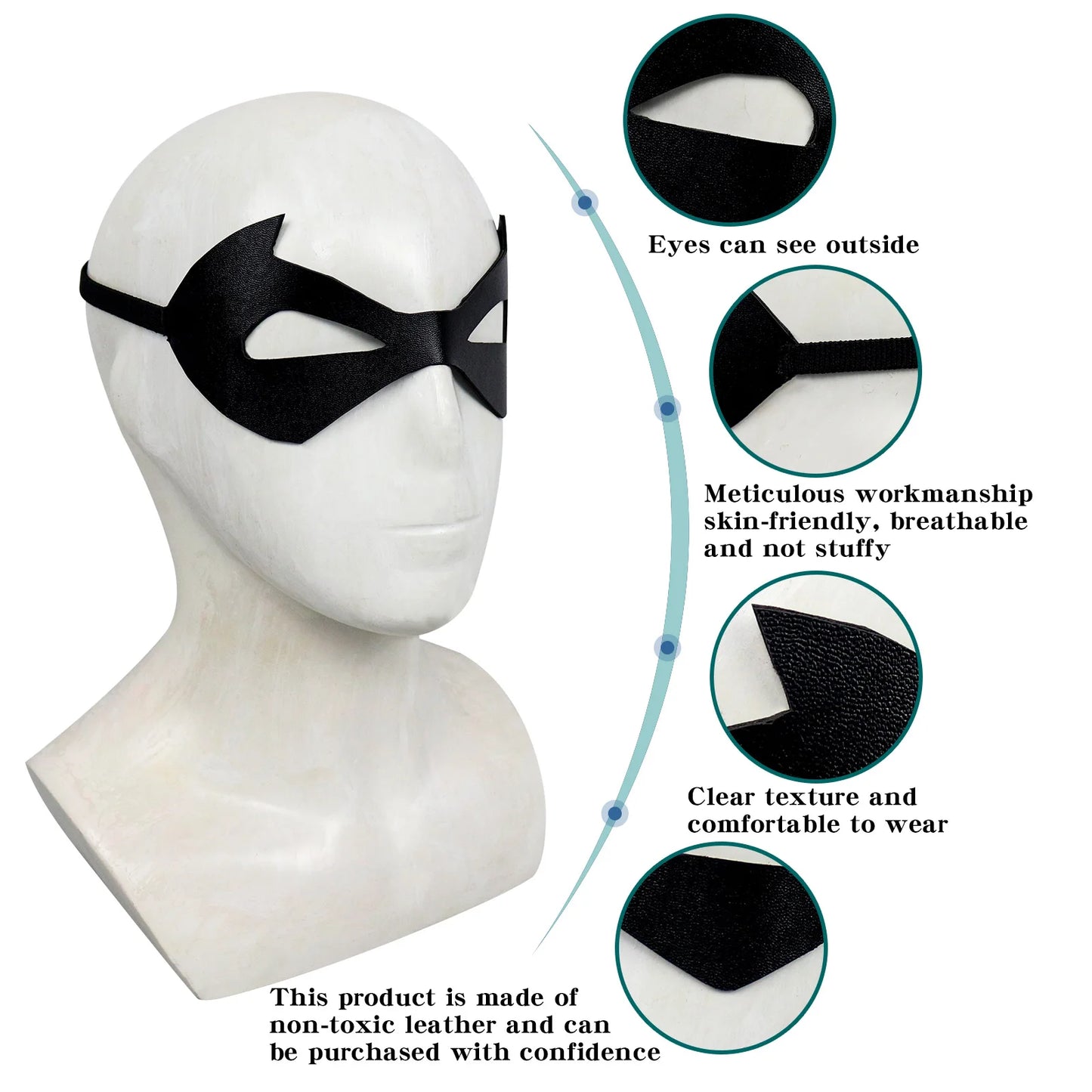 Bulex Nightwing Cosplay Costume – Adult Bat Superhero Outfit with Eye Mask for Halloween & Masquerade
