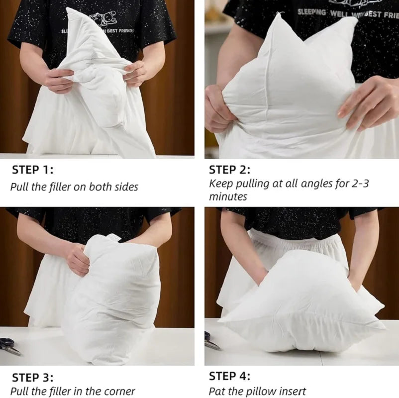 Throw Pillow Insert - Soft Fluffy Plump Cushion Inner Pad 30x50cm 45x45cm 50x50cm White Decorative Stuffer