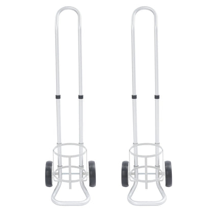 Oxygen Cylinder Cart Dolly with Adjustable Handle – Portable Oxygen Tank Trolley for Easy Transport