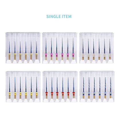 Azdent 6pcs/Pack 25mm SX Dental Files Root Canal Use Rotary Heat Activated  Endodontic Files Rotating File Dentistry Instruments