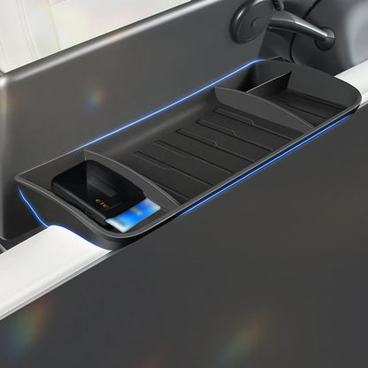 Tesla Model 3 & Y Rear Screen Storage Box – Hidden TPE Organizer Tray & Tissue Box for Interior Accessories