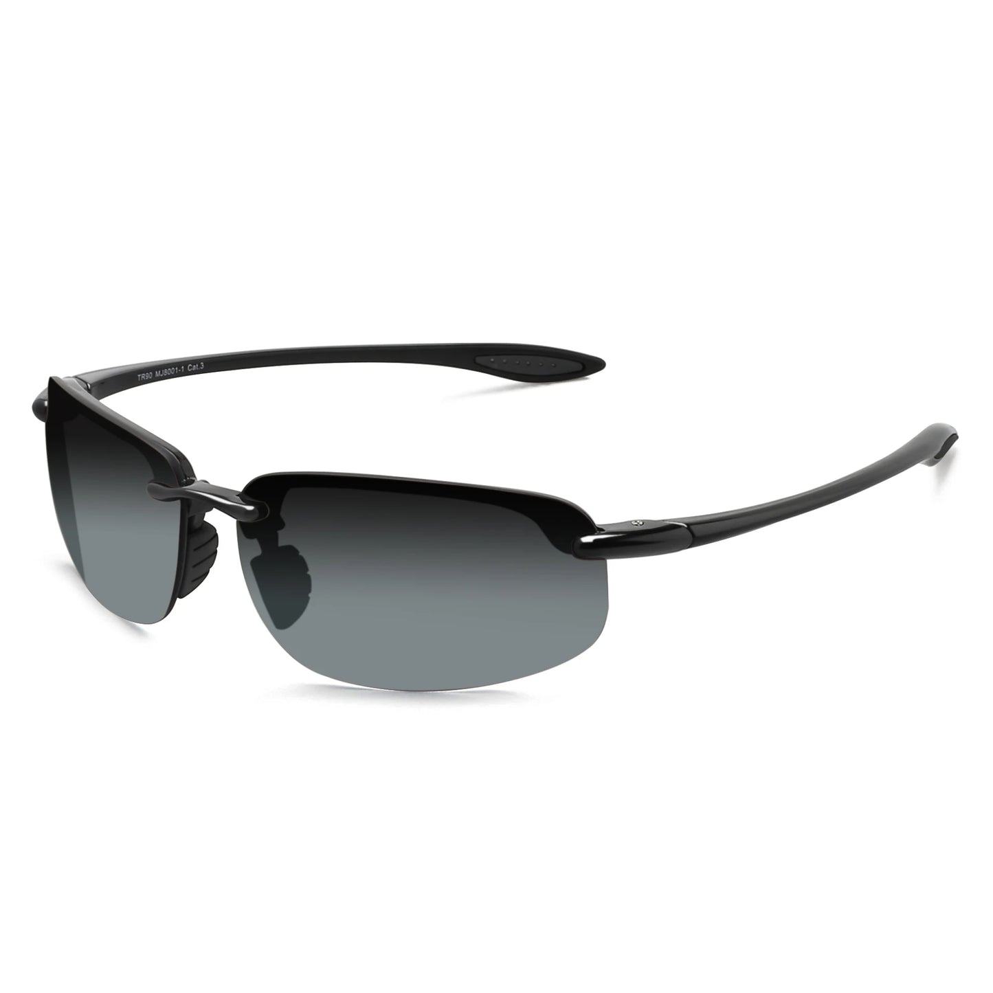 JULI Sports Sunglasses – TR90 Rimless Frame, UV400 Protection for Men & Women, Ideal for Cycling, Running, Fishing, Baseball, and Driving, Model 8001