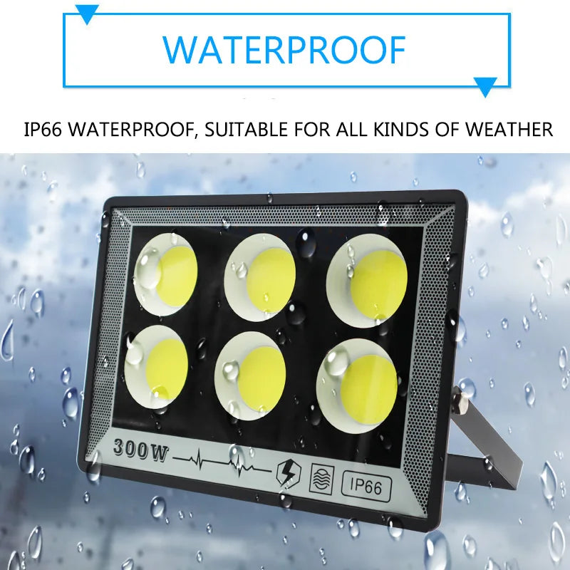 LED Flood Light - 50W-500W IP65 Waterproof Outdoor Spotlight for Garden, Street & Security Lighting