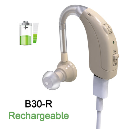 Digital BTE Hearing Aid - Adjustable Tone Portable Sound Amplifier for Seniors & Adults