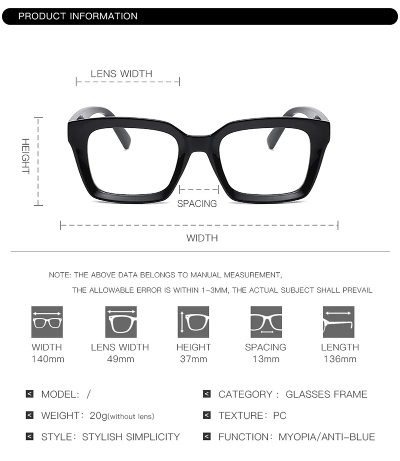 KLASSNUM Oversized Square Reading Glasses for Women – Fashion Magnifying Eyeglasses +1.0 to +3.5 Diopters
