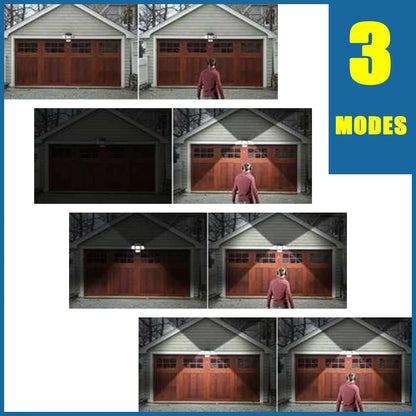 Outdoor 122 LED Solar Motion Sensor Flood Light, 4-Head 3000 Lumens Waterproof Security Lamp with 270° Wide Lighting Range