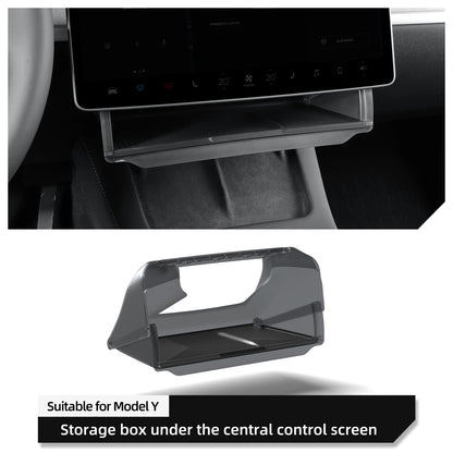 Tesla Model Y 2024 Car Storage Box – Hidden Organizer Tray Under Central Control Screen, Fits Model 3 2021-2022