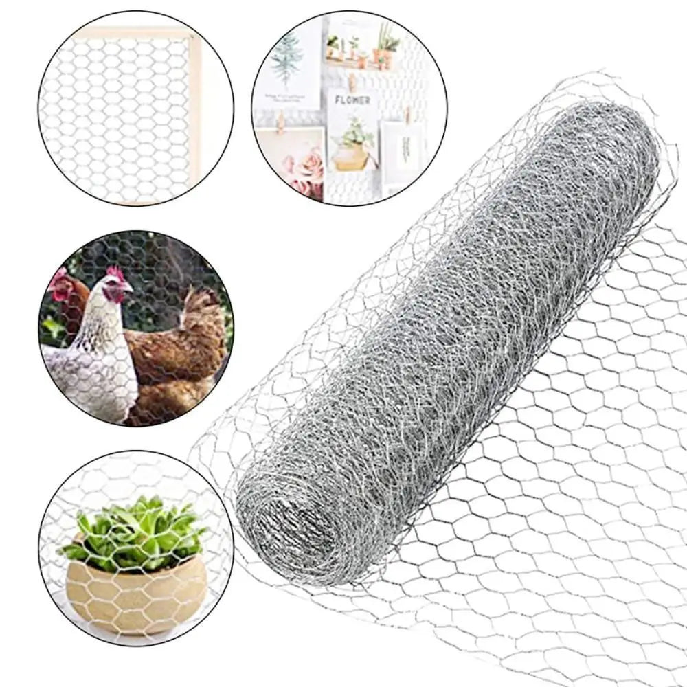 Galvanized Hexagonal Wire Mesh - DIY Chicken & Rabbit Cage Fencing, Craft and Wedding Decoration Mesh