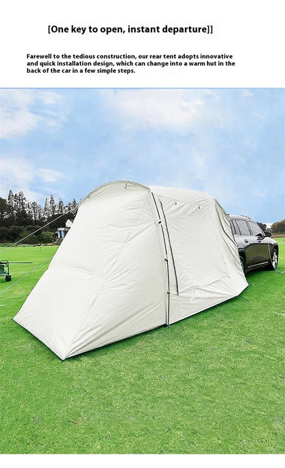Lohascamping Car Box Docking Tent – Portable Waterproof SUV Tail Tent for 3-4 People, Large Dome Sunshade Tunnel Style Tent