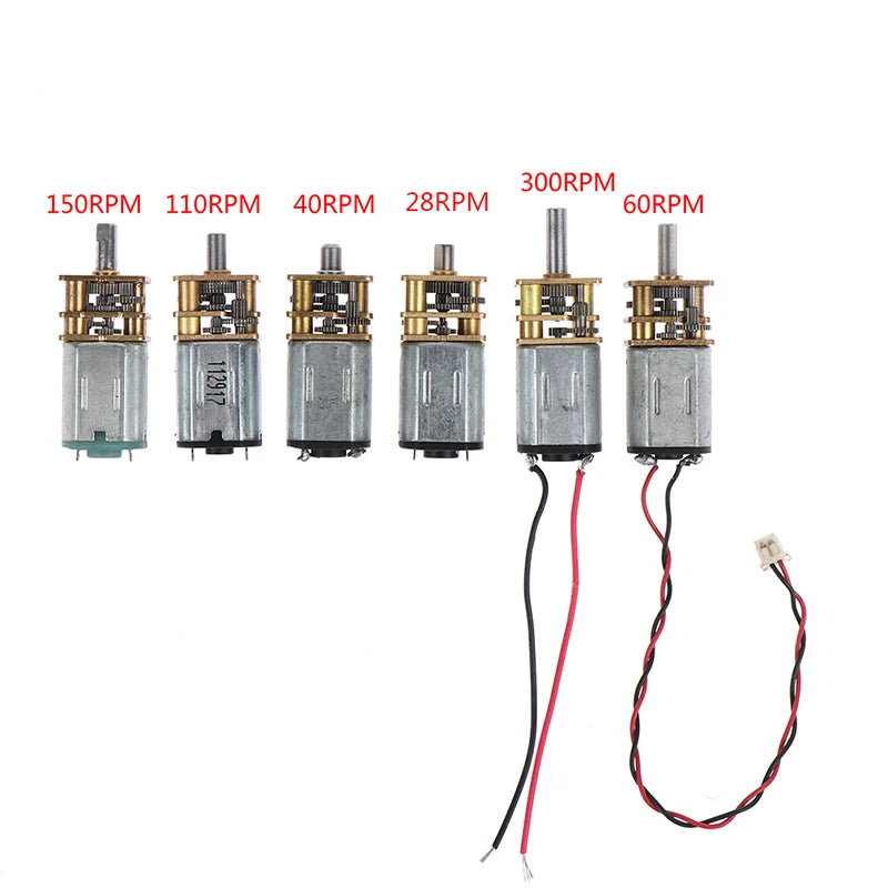 Mini N20 Gear Motor - 3V-12V Full Metal Gearbox DC Motor with High Torque for DIY Robots