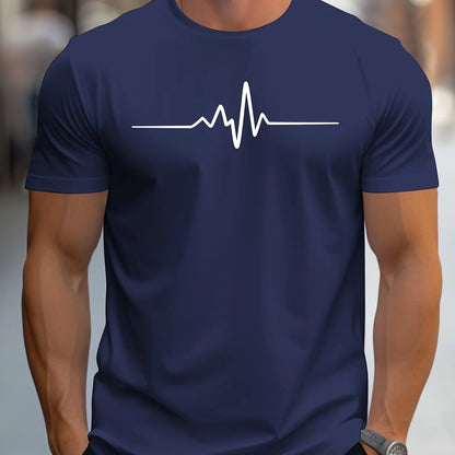 Men's 100% Cotton Summer T-Shirt – Creative Graphic Printed Slim Fit Casual Sports Round Neck Short Sleeve Top