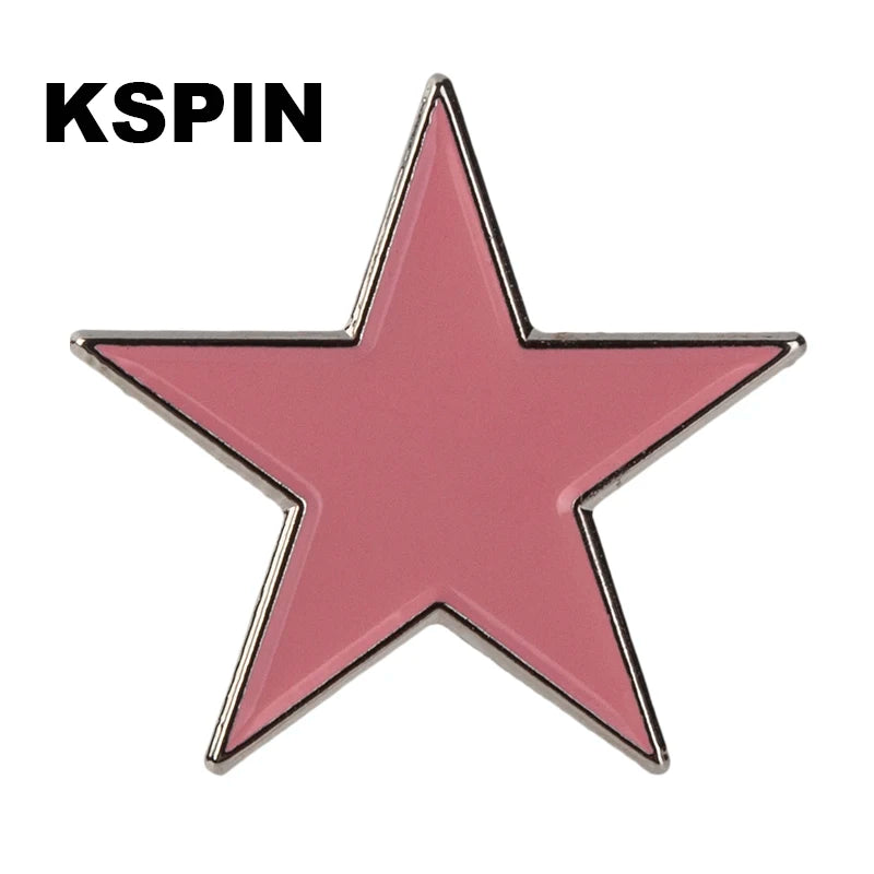 Baby Blue Metal Star Lapel Pin Brooch – Colorful Enamel Star Badge Accessories for Jackets, Bags & Fashion Outfit Decor