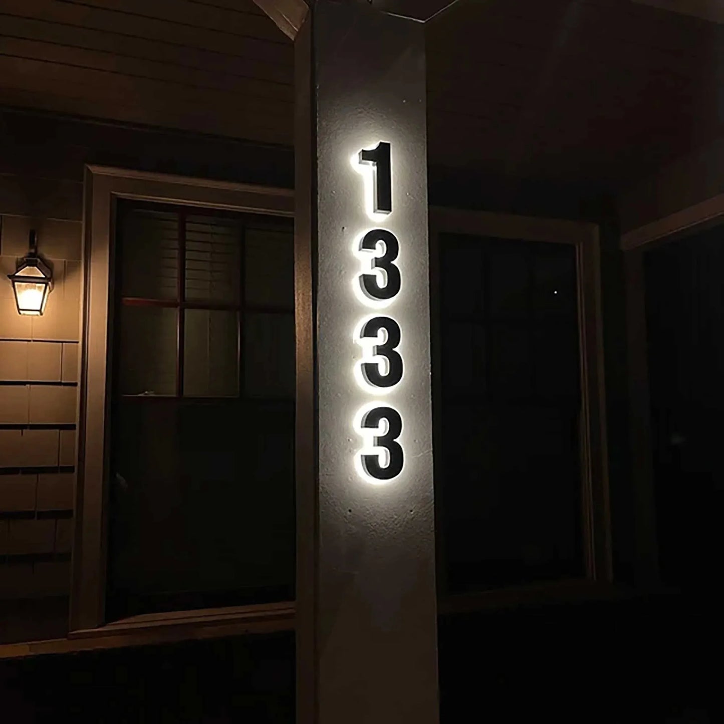 Custom Metal 3D LED House Number - Waterproof Outdoor Address Sign for Home, Apartment & Door Plates