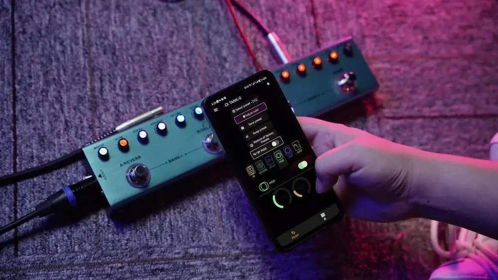 M-VAVE Tank-G Guitar Multi-Effects Pedal – Rechargeable with 36 Presets, 9 Preamp Slots, 8 IR Cab Slots & Modulation/Delay/Reverb Effects