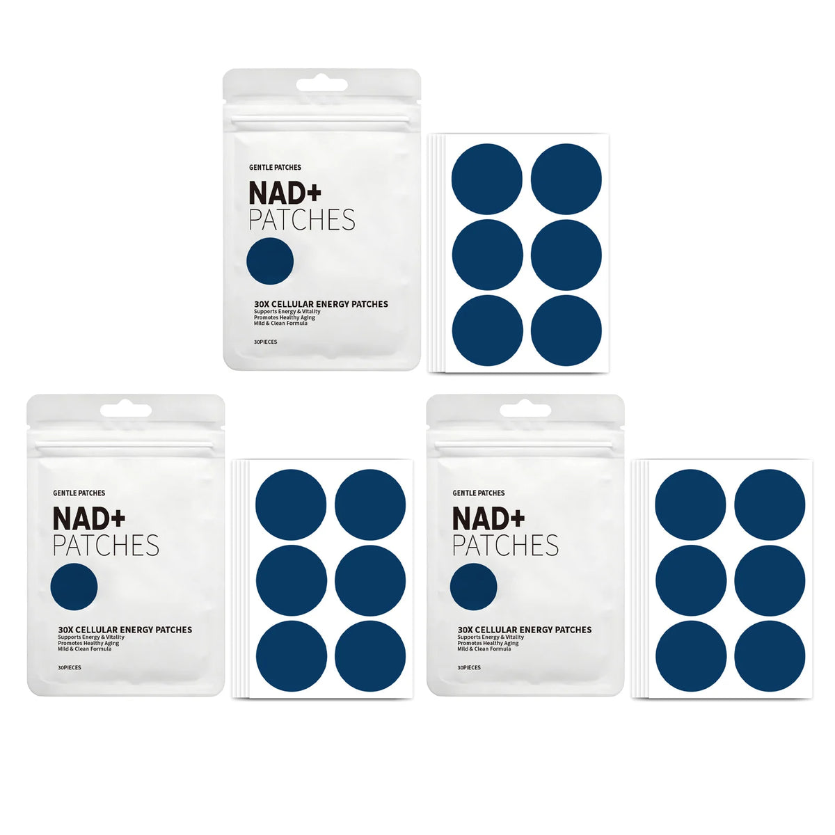 NAD+ Body Care Patches - Breathable, Skin-Friendly Daily Wellness Patches for Men & Women at Home, Work or Travel