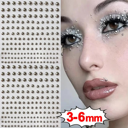 180PCS Non-Piercing Body Jewelry Stickers – Waterproof Self-Adhesive Fake Lip, Nose, Eyebrow & Belly Button Nails