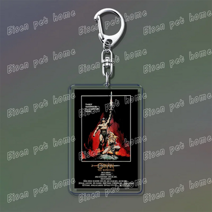 Classic Movie Keychains – Jaws, Fight Club, Avatar Pendant Key Rings for Bags & Fan Gifts