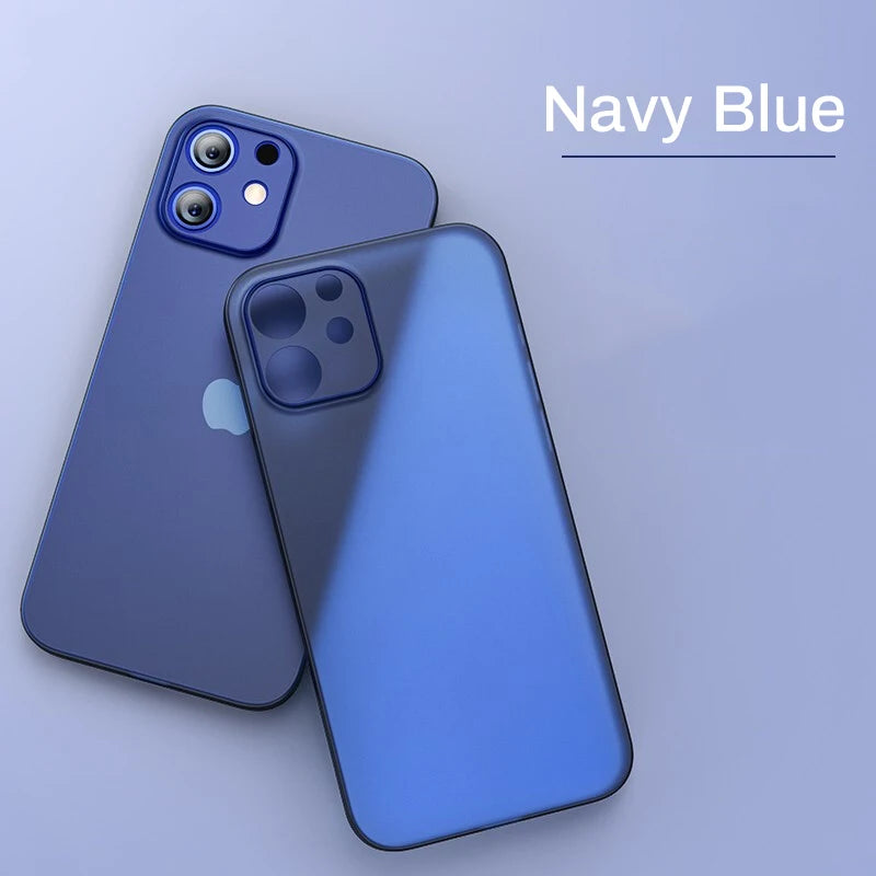 Ultra-Thin 0.2mm Matte PP Phone Case - Slim Cover for iPhone 11–17 Series, Pro Max, Plus & Mini Models