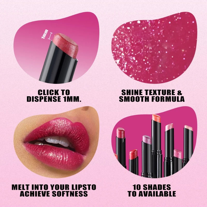 Diamond Pearlescent Waterproof Lipstick – Long-Lasting Matte Velvet Red Lip Makeup Cosmetics