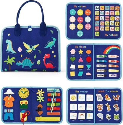 Montessori Toddler Busy Board – Educational Travel Toy for Motor Skills & Baby Learning, Perfect Christmas Gift