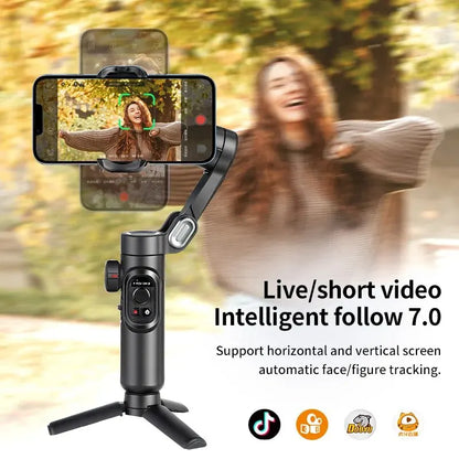 AOCHUAN 3-Axis Handheld Gimbal Stabilizer – SmartXE for iPhone & Android, AI Face Tracking for TikTok & Vlog Videos