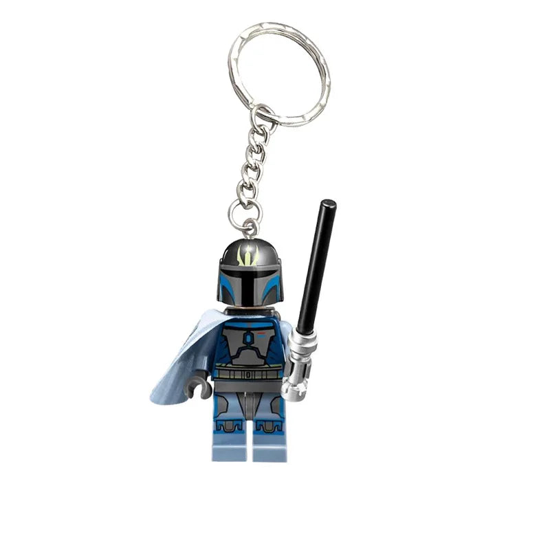 Star Wars Mandalorian Keychain — Anime Doll Model, Cartoon Backpack Pendant, Jewelry & Accessory Ornament