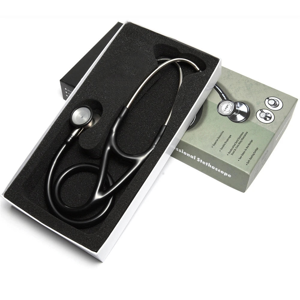 AiQUE Double Chest Piece Stethoscope — Professional Cardiology Medical Device for Doctors and Medical Students
