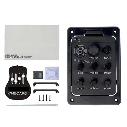 Compatible Fishman 301 Acoustic Guitar Pickup – Electric EQ Box with Preamp, Tuner & Amplifier Support
