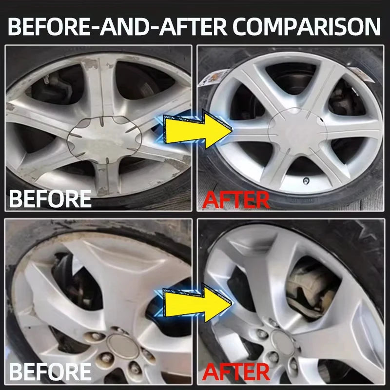 Car Rim Scratch Repair Paste - Wheel Alloy Repair Paint for Black, White & Silver Rims