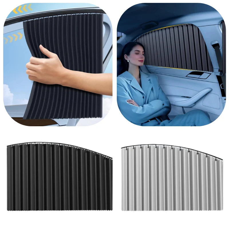 2PCS/4PCS Universal Foldable Car Sun Shade – UV Protection Front & Side Window Sunshade Covers, Pure Cloth Auto Car Accessories Kit