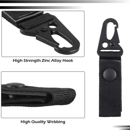 Tactical Molle Keychain with Metal Hook – Nylon Backpack Key Holder